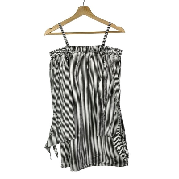 Romeo & Juliet Couture Black & White Stripe Floral Embroidered Mini Dress S - Picture 2 of 5